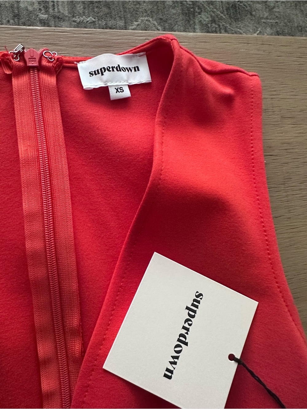 superdown Red V-Neck Mini Bodycon Dress - Picture 6 of 7
